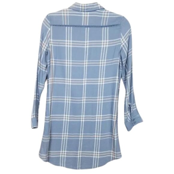 BB Dakota Blue Plaid Shirtdress - Picture 3 of 5